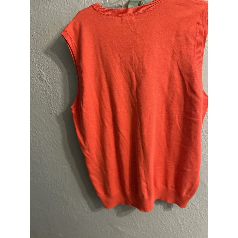 Izod Men Coral Color Size Large‎ Sweater Vest